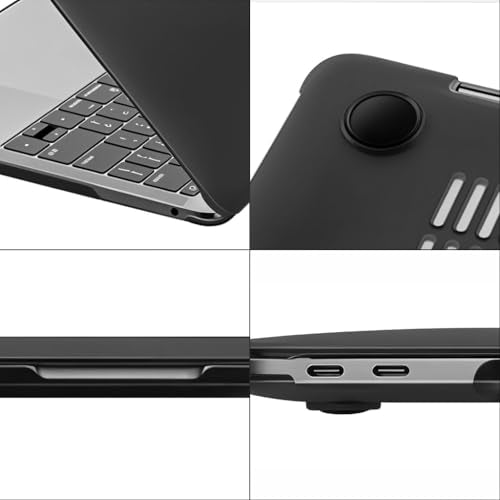 ZORBES® Laptop Cover for MacBook Air 13.6 Inch M4 A3240 M3 A3113 M2 A2681 Matte Anti-fingerprint Hard Shell Case Cover for Apple New Mac Book 13 Inch Case 2025 2024 2022 Release, Anti-slip Pads, Black ZORBES® Laptop Cover for MacBook Air 13.6 Inch M4 A3240 M3 A3113 M2 A2681 Matte Anti-fingerprint Hard Shell Case Cover for Apple New Mac Book 13 Inch Case 2025 2024 2022 Release, Anti-slip Pads, Black